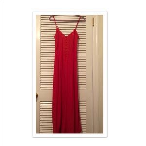 Red Free People Jumpsuit